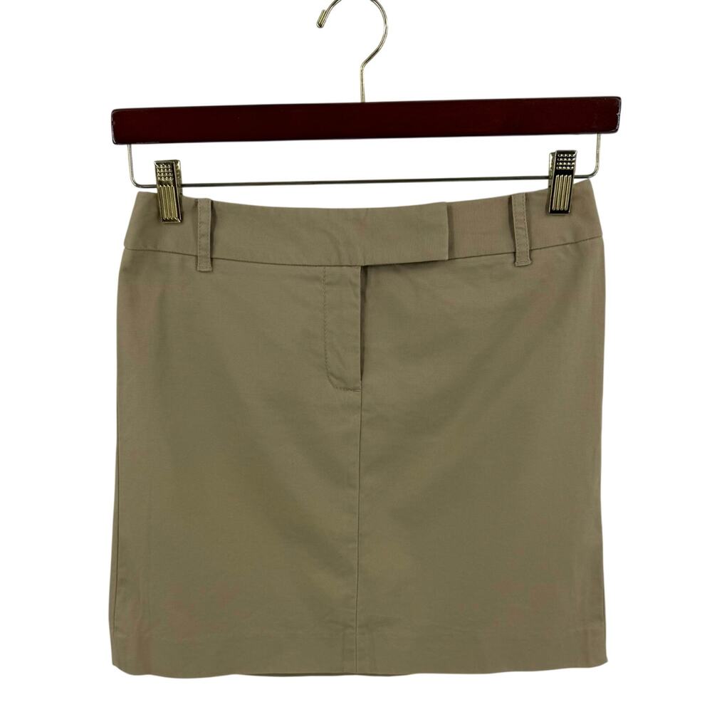Ann Taylor Loft Y2K Mini Skirt Womens Size 4 Petite Khaki Tan
